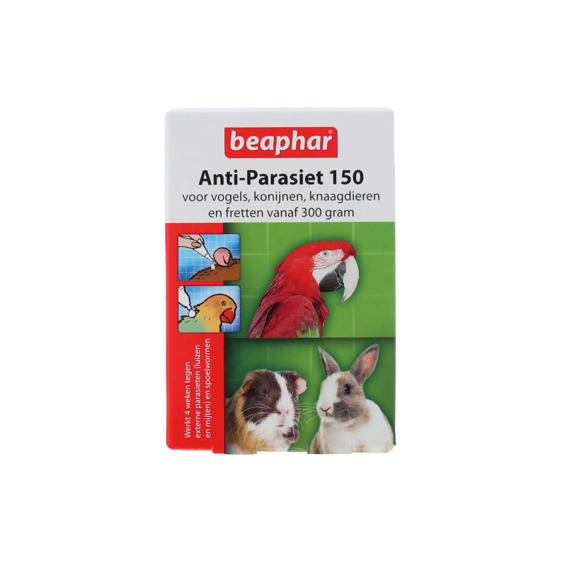 Anti-parasiet 150 knaag/vogel +300g 4st Beaphar
