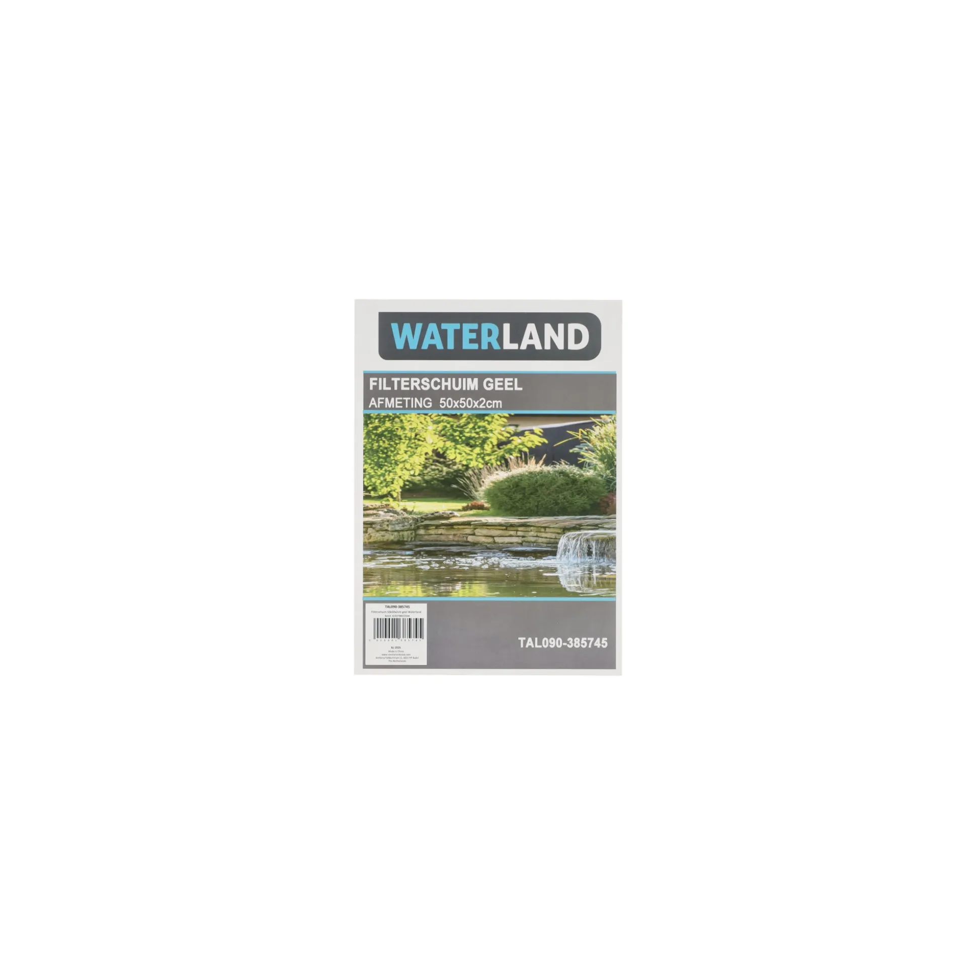 Filterschuim 50x50x2cm geel Waterland
