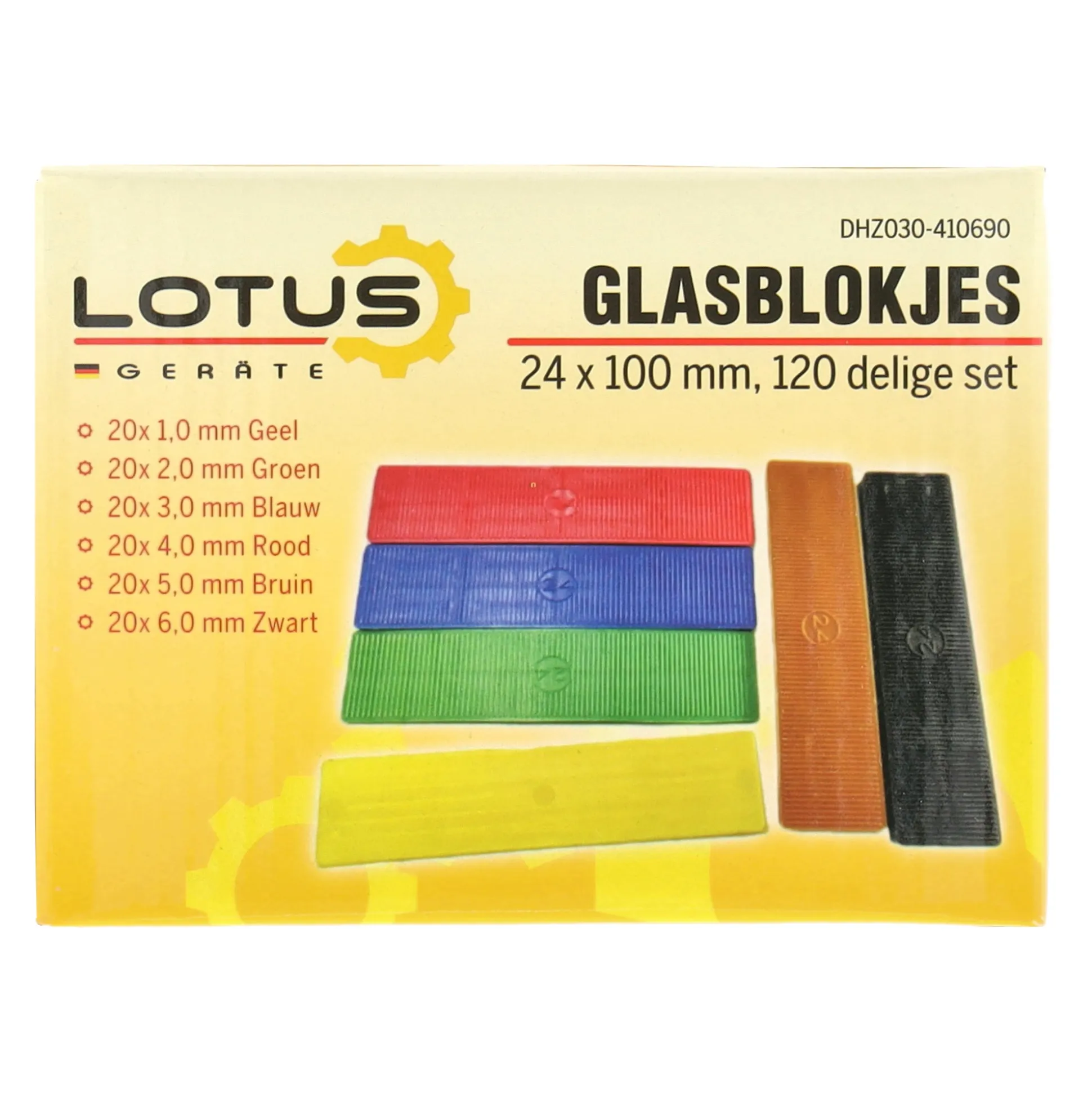 Glasblokjes set 120-delig assorti Lotus