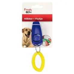 Hondenfluitje + klikker Xoe rood Friendly Pet