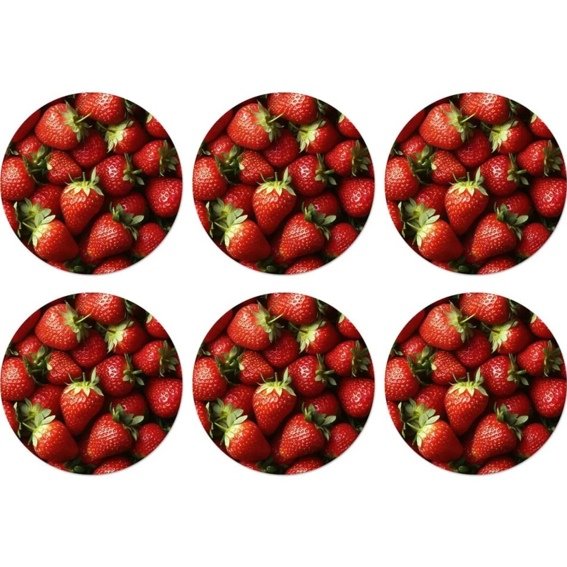 Onderzetter rond fruit 10 cm 6 assorti