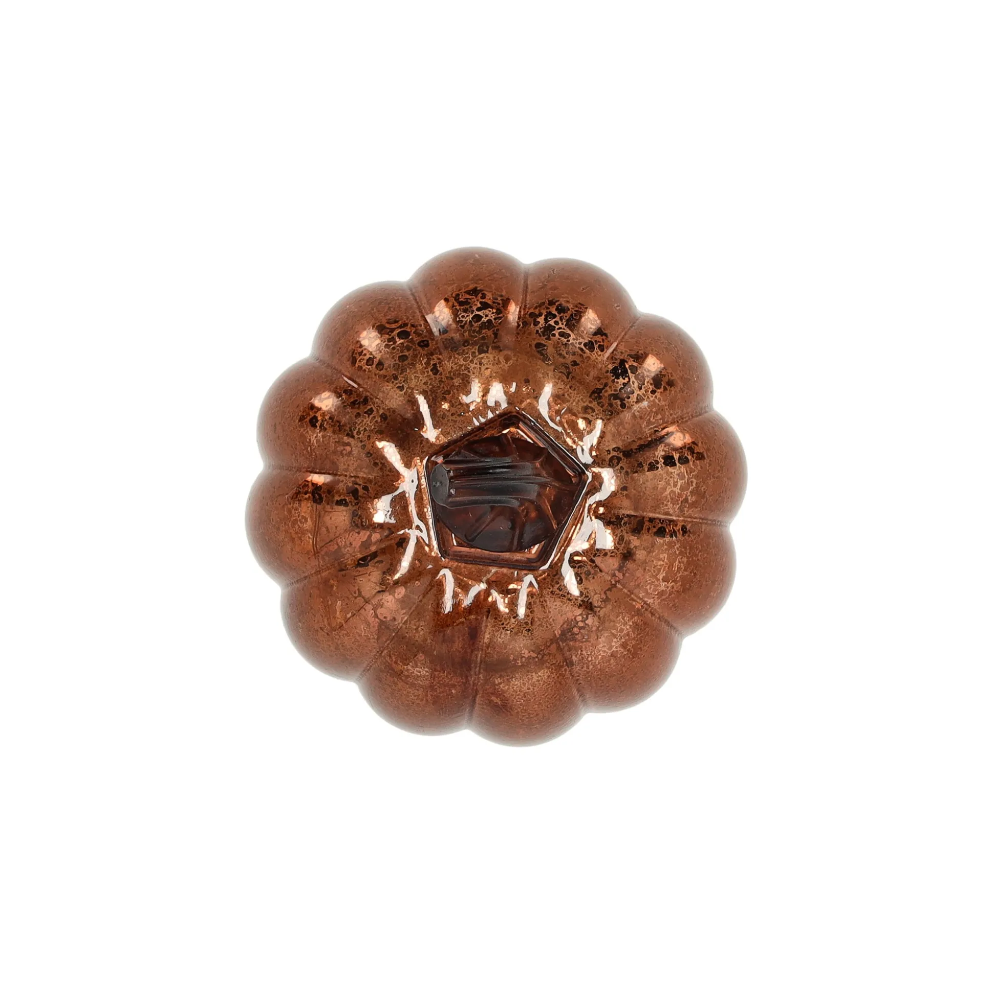 Pompoen glas led bruin 11cm