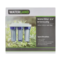 Waterfilter 3/4" drievoudig Waterland